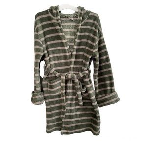 Gap Kids Hooded Robe Green/Gray Size 8